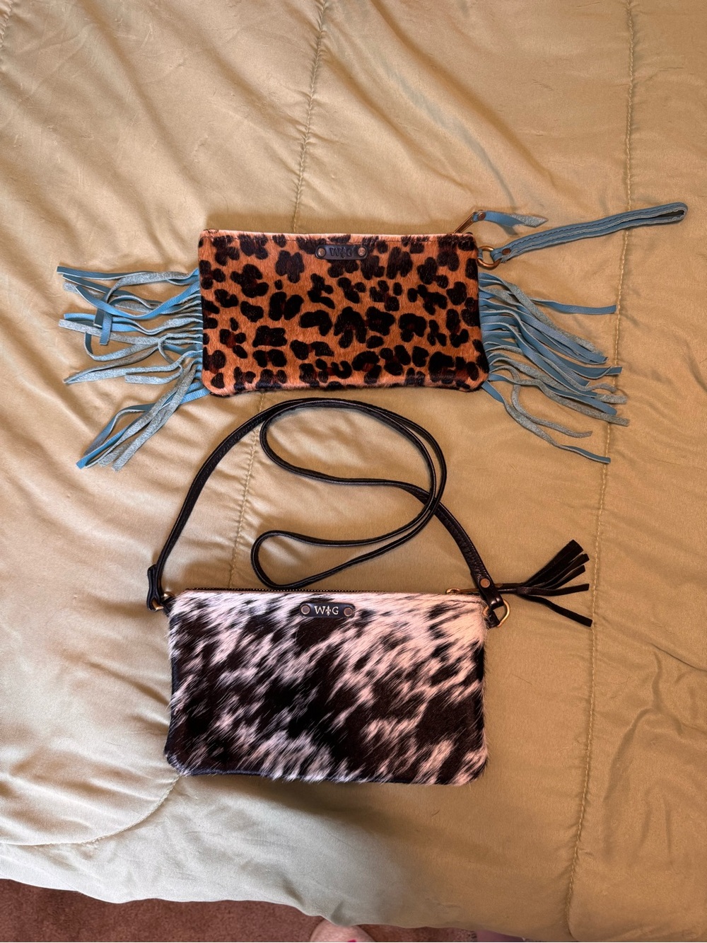 Cow Hide leather purses